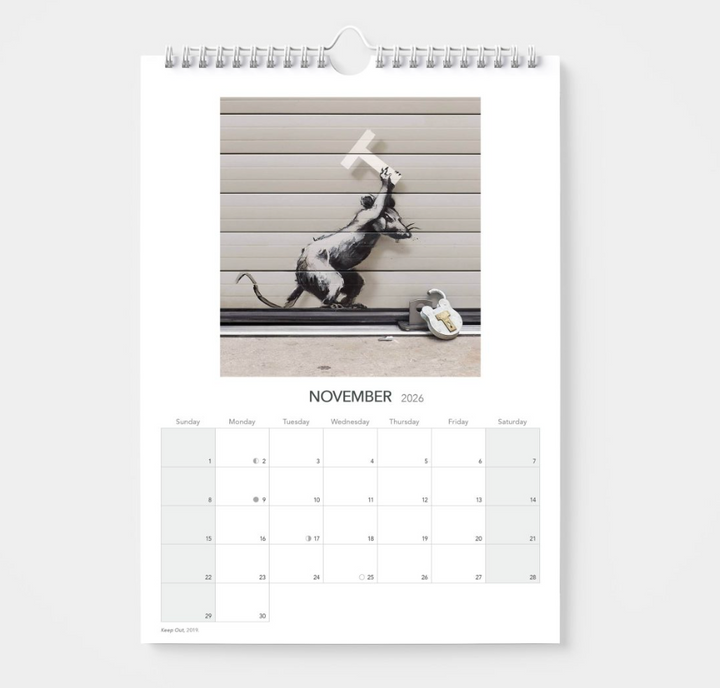 BIP 2026 Wall Calendar - Banksy