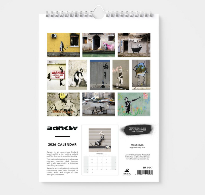 BIP 2026 Wall Calendar - Banksy