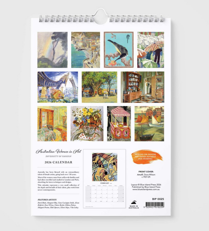 BIP 2026 Wall Calendar - Australian Women in Art