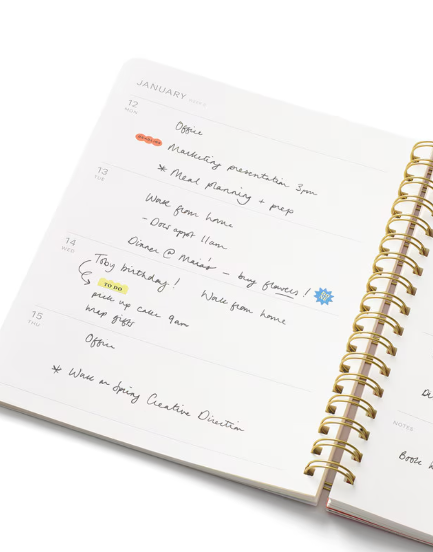 Papier 2026 Weekly Diary - Italian Summer Pink
