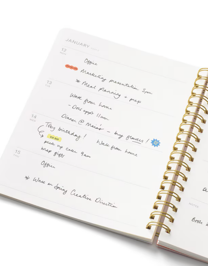 Papier 2026 Weekly Diary - Italian Summer Pink