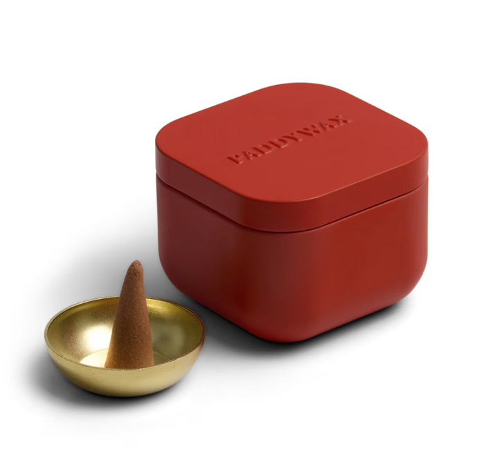 Incense Cones With Gold Holder - 20 Pack - Saffron Rose