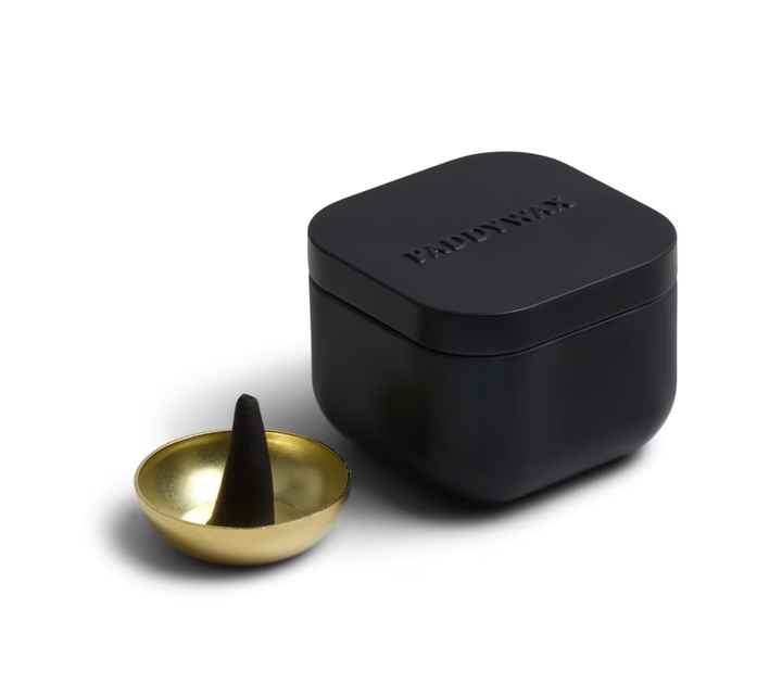 Incense Cones With Gold Holder - 20 Pack - Teak & Tobacco