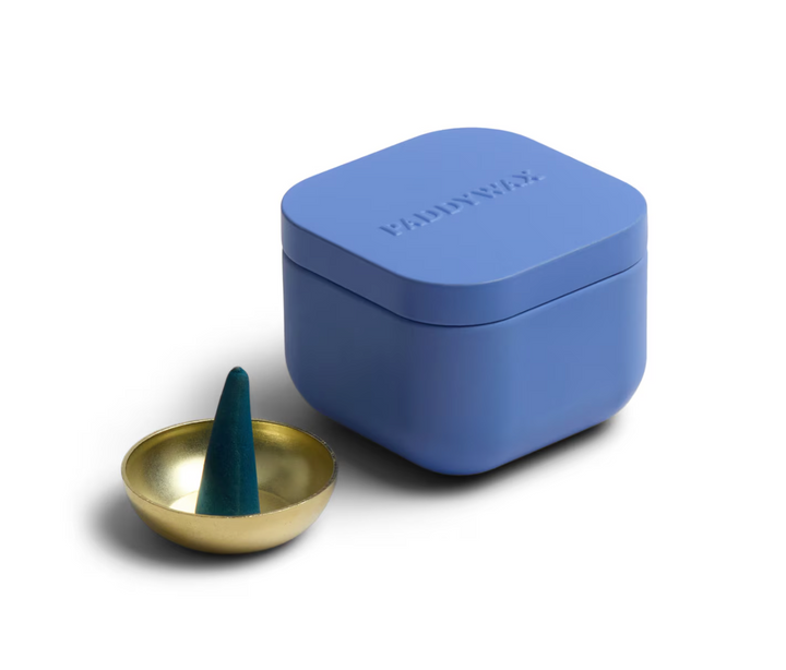 Incense Cones With Gold Holder - 20 Pack - Fresh Air & Sea Salt