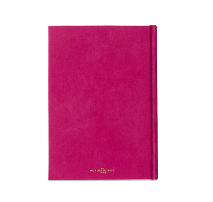 Hard Cover Suede Journal - Radiant Fuchsia