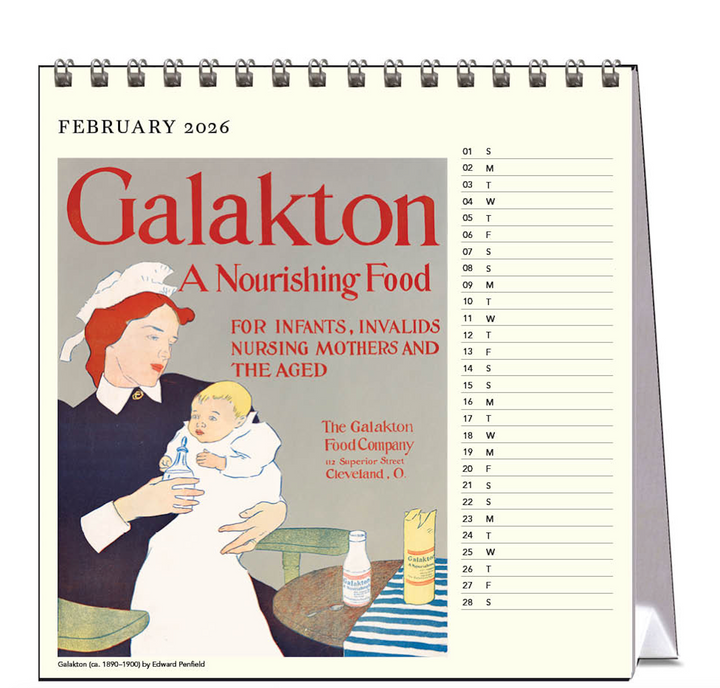 Hello Sunday 2026 Desk Calendar - Vintage Food