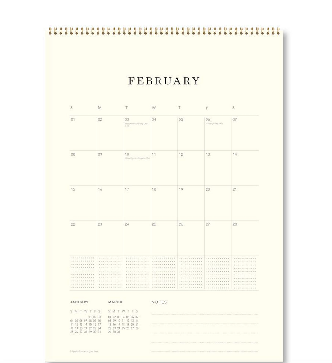 Hello Sunday 2026 Medium Calendar - Aboriginal Art