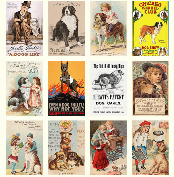 Hello Sunday 2026 Medium Calendar - Vintage Dogs