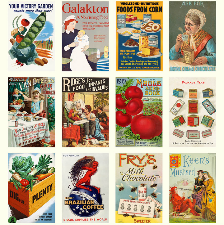 Hello Sunday 2026 Medium Calendar - Vintage Food