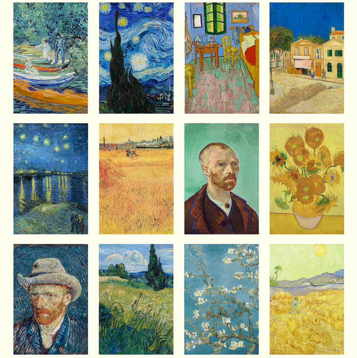 Hello Sunday 2026 Desk Calendar - Van Gogh