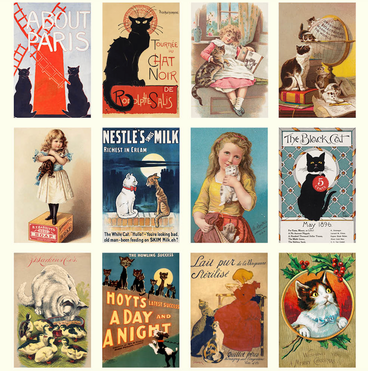 Hello Sunday 2026 Medium Calendar - Vintage Cats