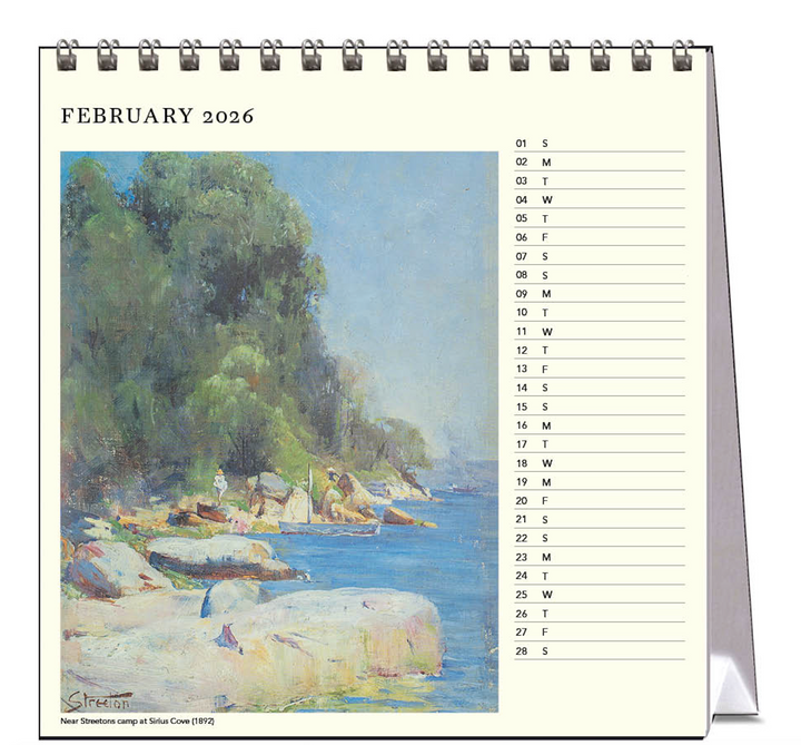 Hello Sunday 2026 Desk Calendar - Arthur Streeton