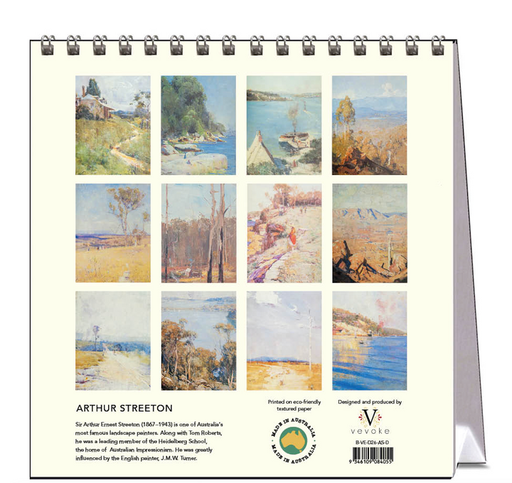 Hello Sunday 2026 Desk Calendar - Arthur Streeton