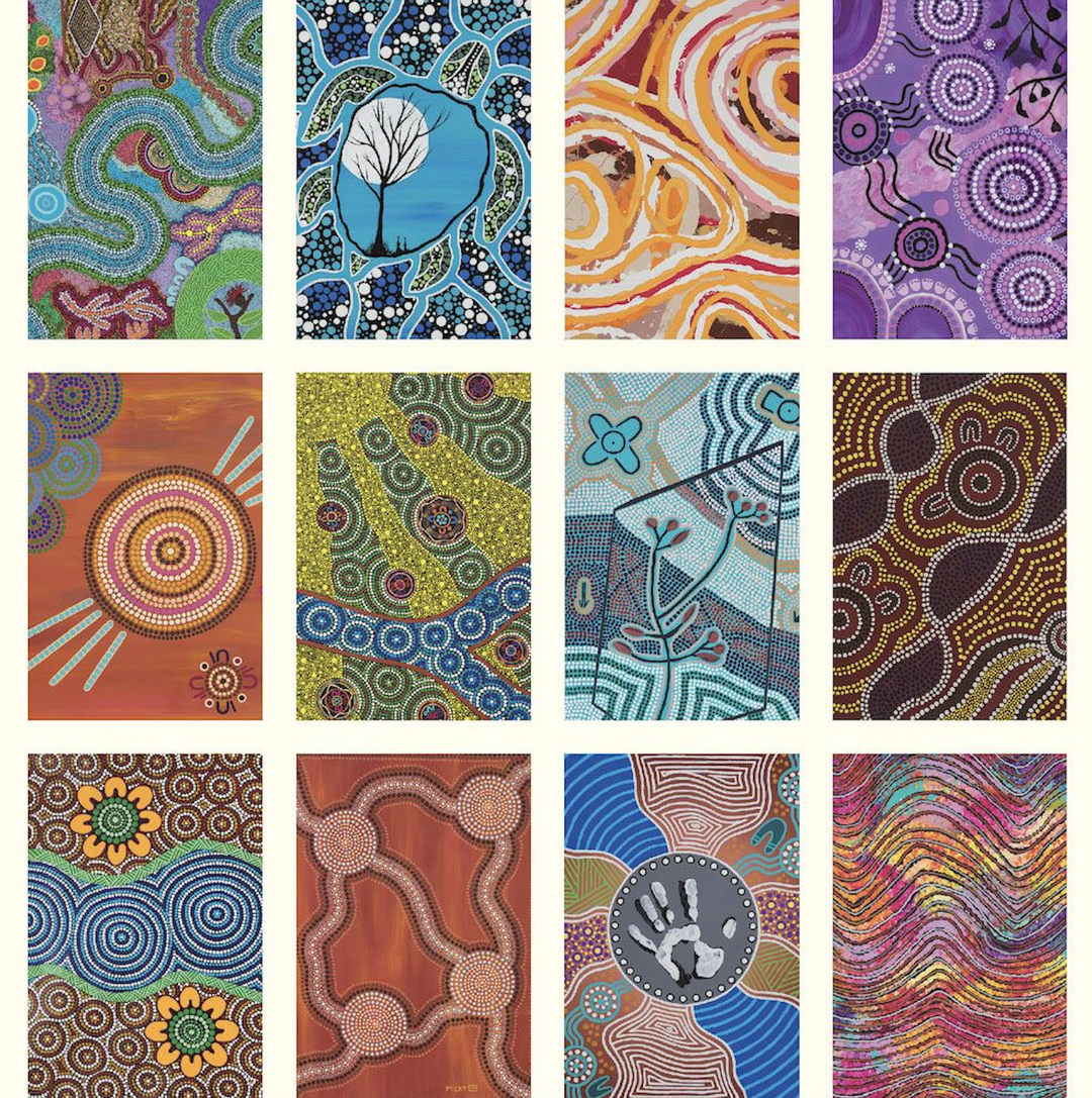 Hello Sunday 2026 Desk Calendar - Aboriginal Art