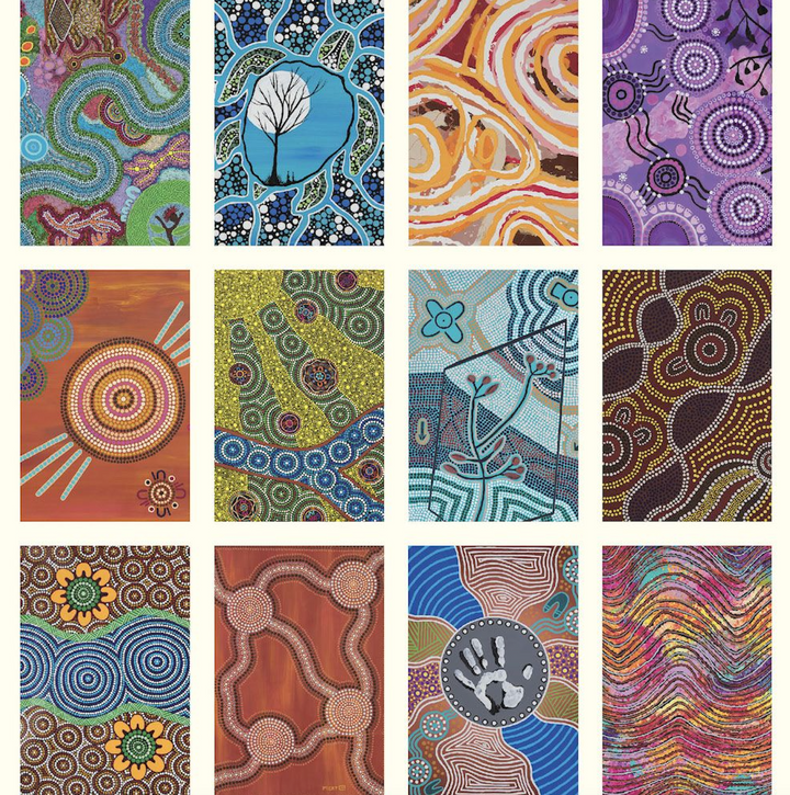 Hello Sunday 2026 Desk Calendar - Aboriginal Art