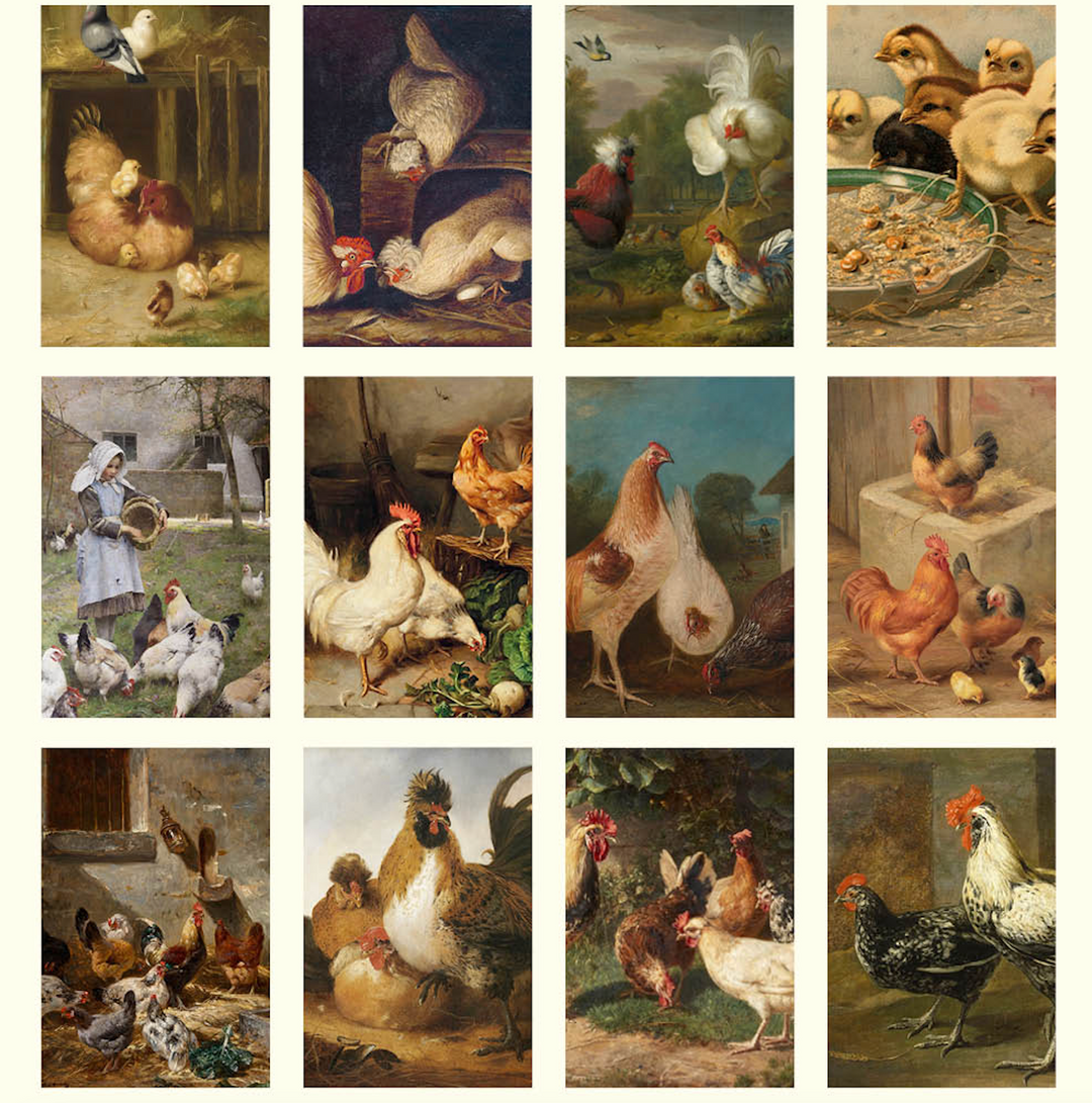 Hello Sunday 2026 Desk Calendar - Chickens