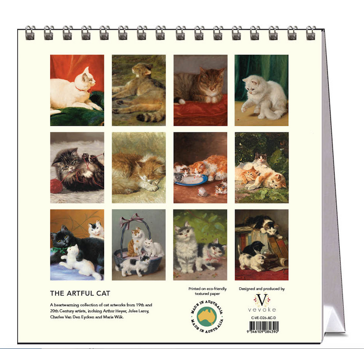 Hello Sunday 2026 Desk Calendar - The Artful Cat