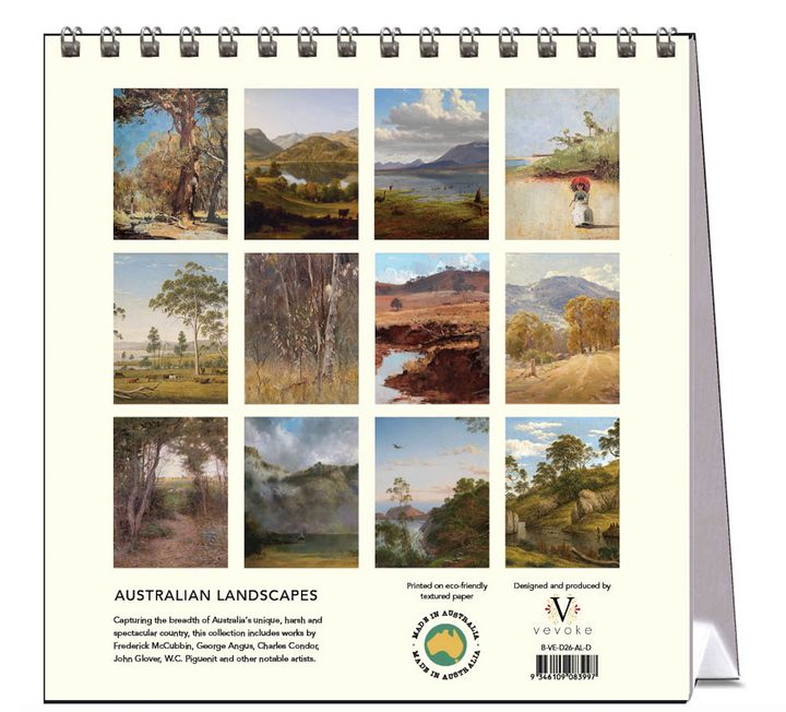 Hello Sunday 2026 Desk Calendar - Australian Landscapes