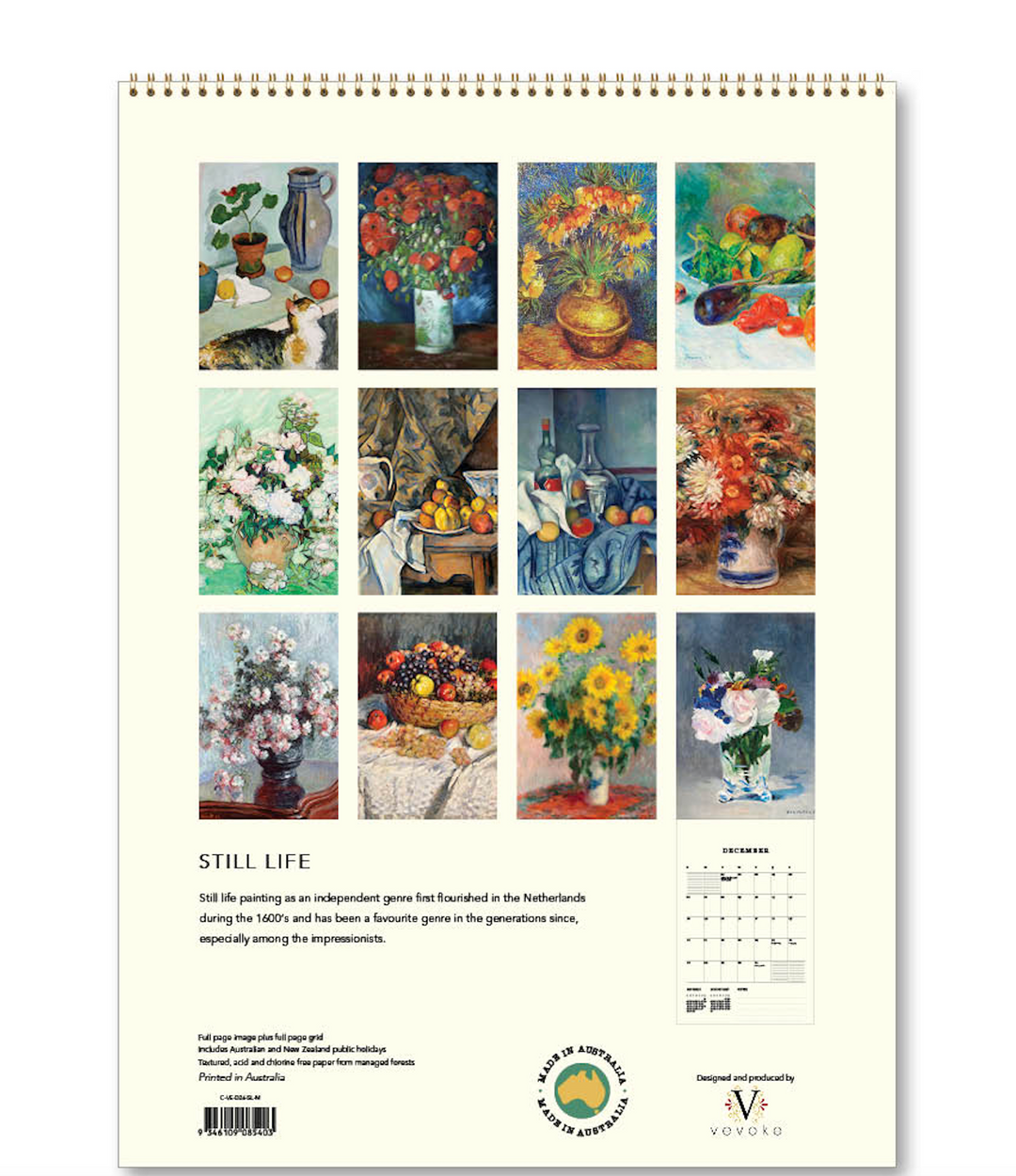 Hello Sunday 2026 Medium Calendar - Still Life