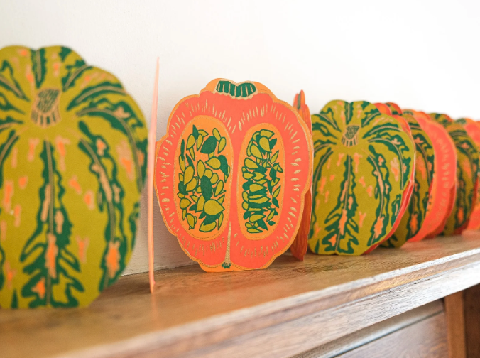 East End Decorative Garland 3m Long - Pumpkins