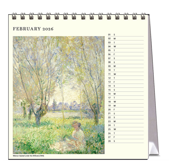 Hello Sunday 2026 Desk Calendar - Monet