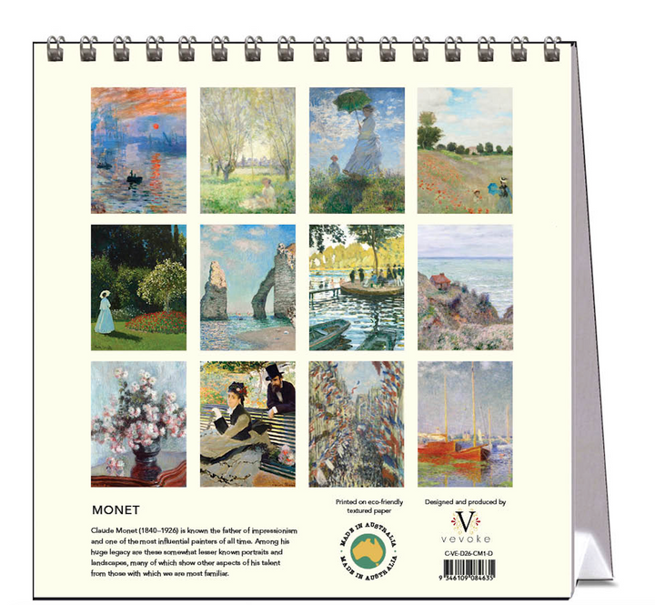 Hello Sunday 2026 Desk Calendar - Monet