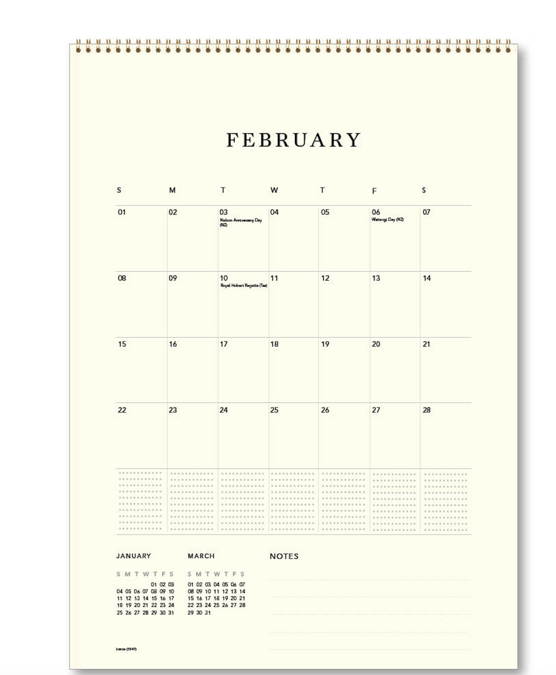 Hello Sunday 2026 Medium Calendar - Matisse