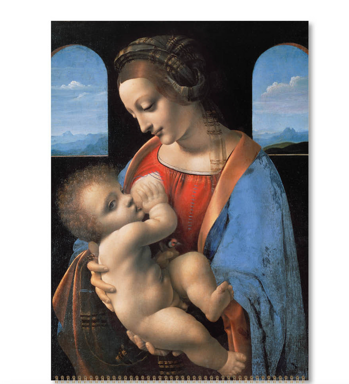 Hello Sunday 2026 Medium Calendar - Leonardo da Vinci