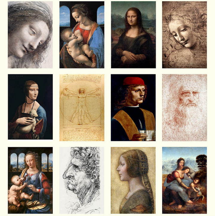 Hello Sunday 2026 Desk Calendar - Leonardo da Vinci