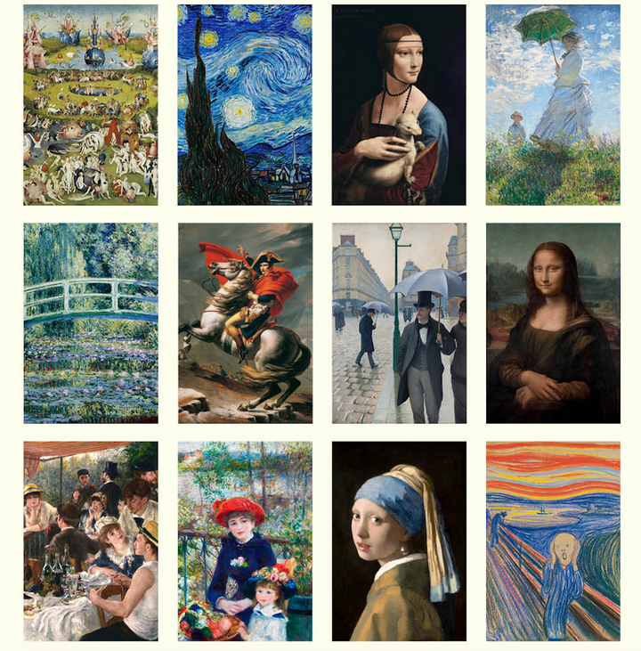 Hello Sunday 2026 Medium Calendar - Iconic Paintings