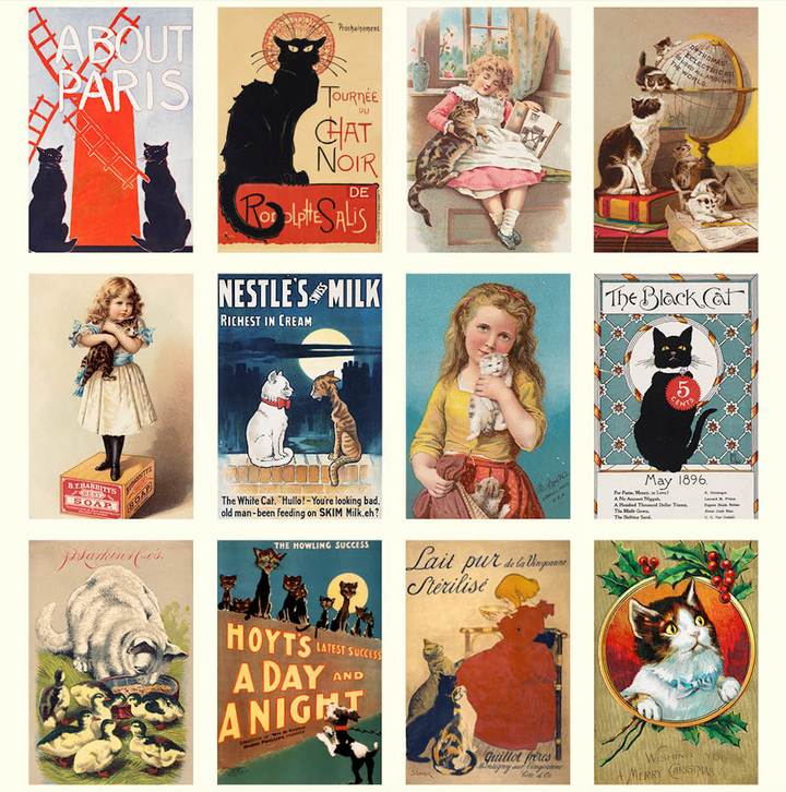 Hello Sunday 2026 Desk Calendar - Vintage Cats