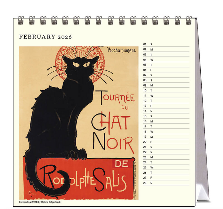 Hello Sunday 2026 Desk Calendar - Vintage Cats