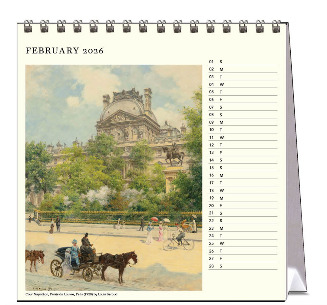 Hello Sunday 2026 Desk Calendar - The City of Paris
