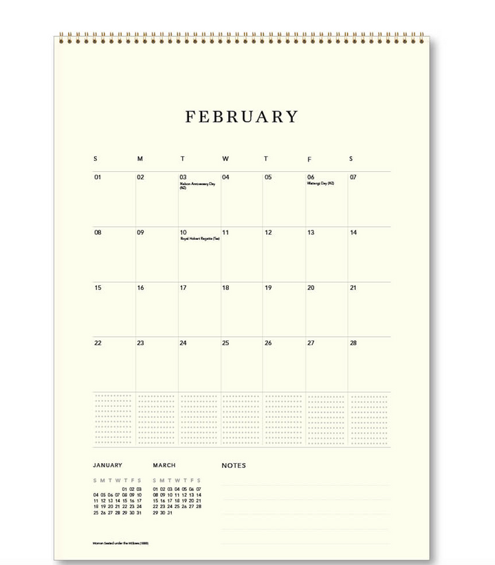 Hello Sunday 2026 Medium Calendar - Monet