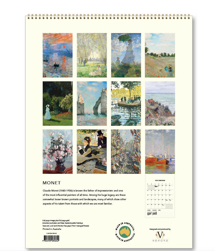 Hello Sunday 2026 Medium Calendar - Monet