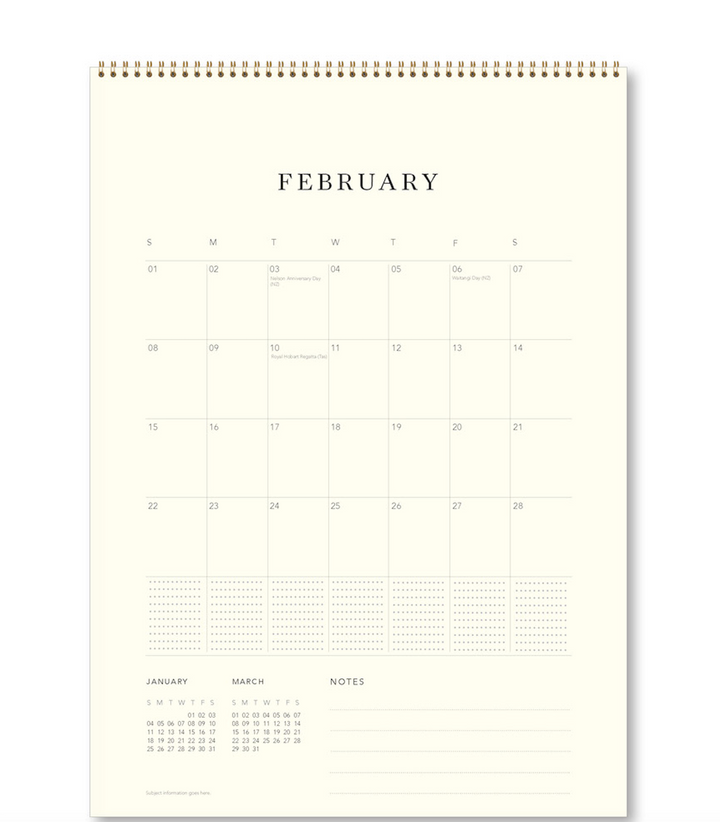 Hello Sunday 2026 Medium Calendar - William Morris