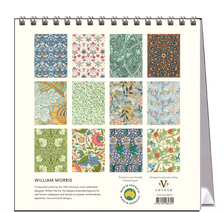 Hello Sunday 2026 Desk Calendar - William Morris