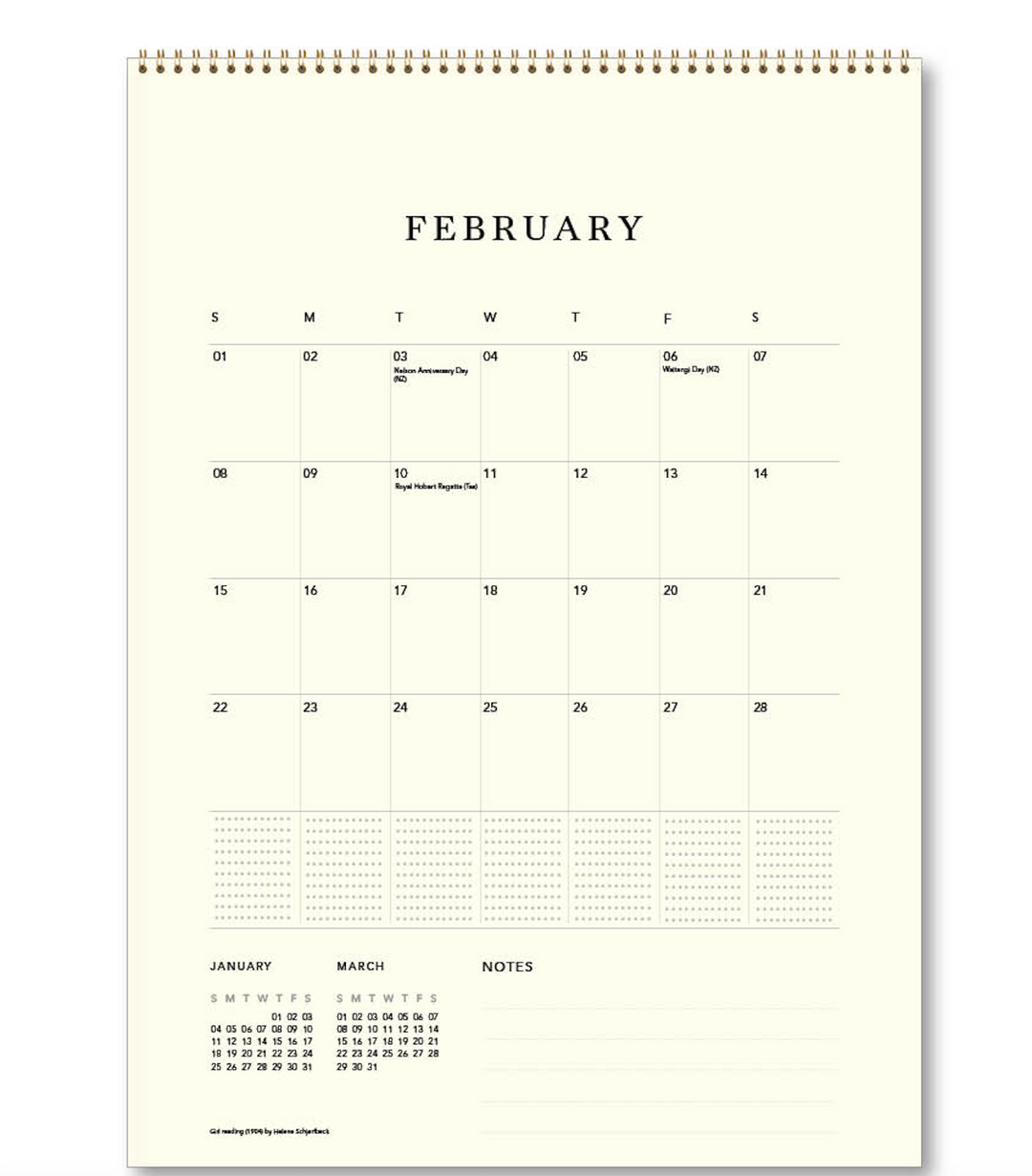Hello Sunday 2026 Medium Calendar - The Reading Woman
