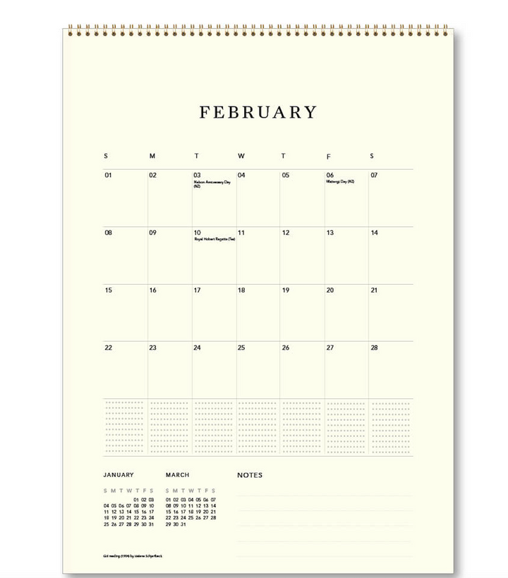 Hello Sunday 2026 Medium Calendar - The Reading Woman