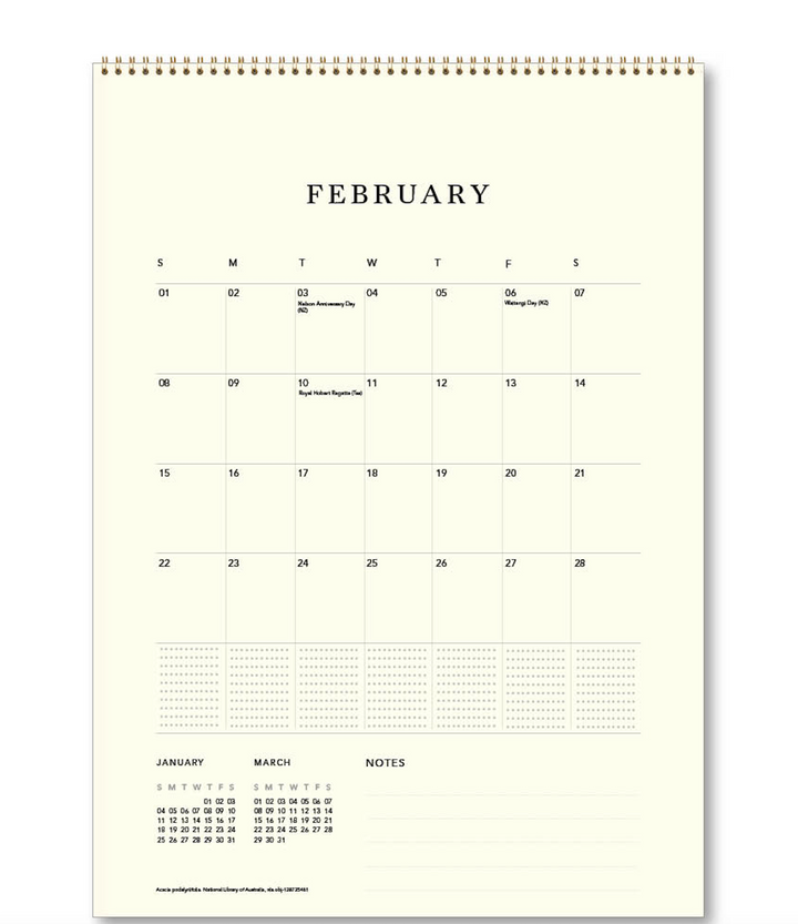 Hello Sunday 2026 Medium Calendar - Ellis Rowan Flowers