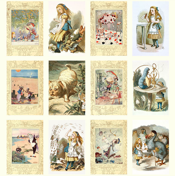 Hello Sunday 2026 Medium Calendar - Alice in Wonderland