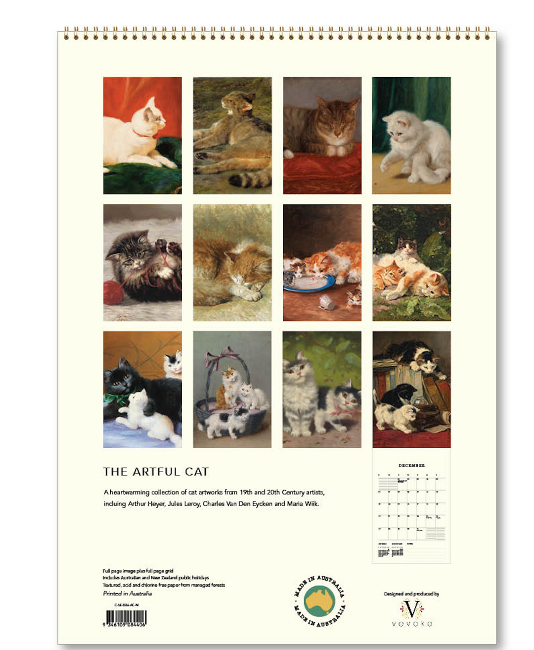 Hello Sunday 2026 Medium Calendar - The Artful Cat