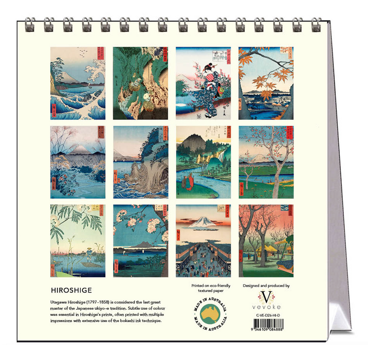 Hello Sunday 2026 Desk Calendar - Hiroshige