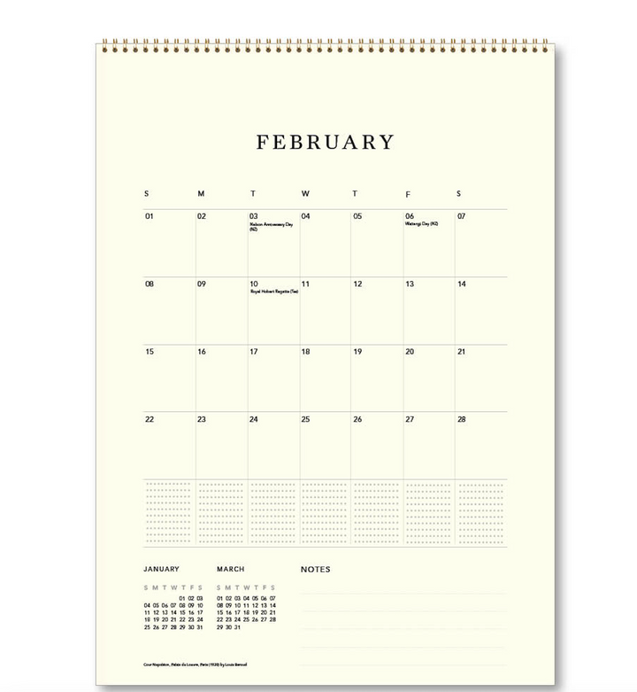 Hello Sunday 2026 Medium Calendar - The City of Paris