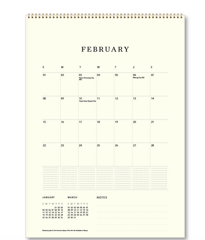 Hello Sunday 2026 Medium Calendar - Movie Posters