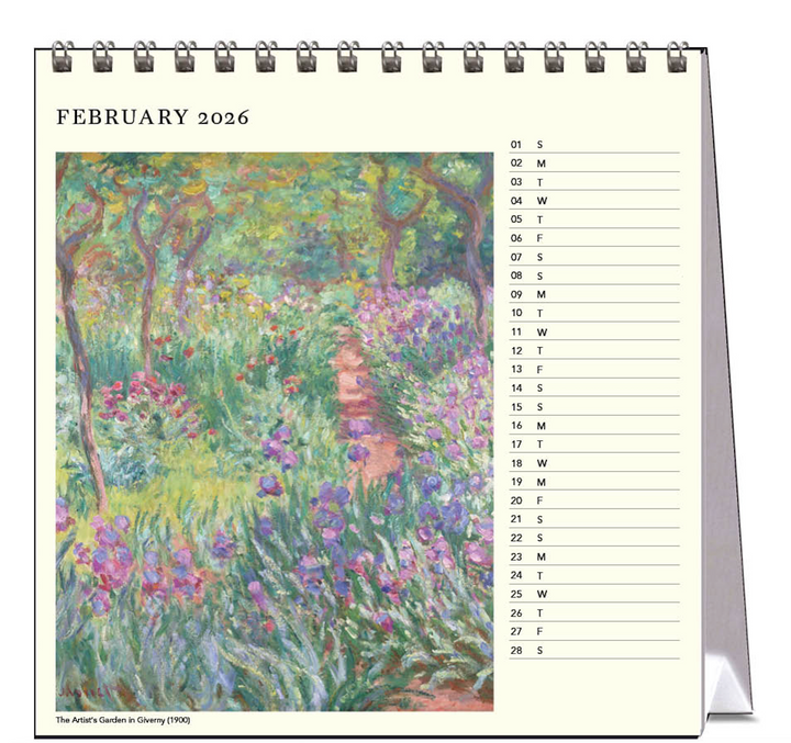 Hello Sunday 2026 Desk Calendar - Monet's Gardens