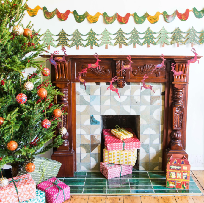 Christmas Decorative Garland 3m Long - Reindeer (No.01)