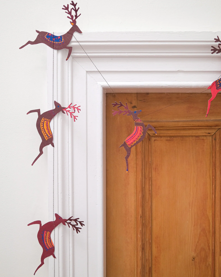 Christmas Decorative Garland 3m Long - Reindeer (No.01)