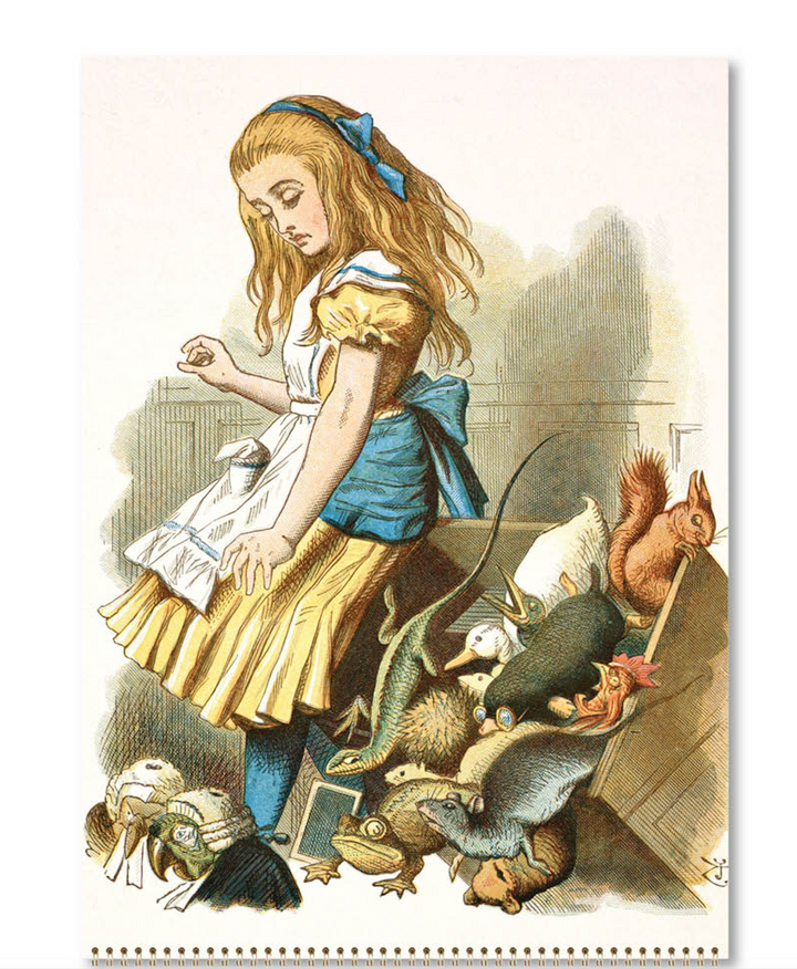 Hello Sunday 2026 Medium Calendar - Alice in Wonderland