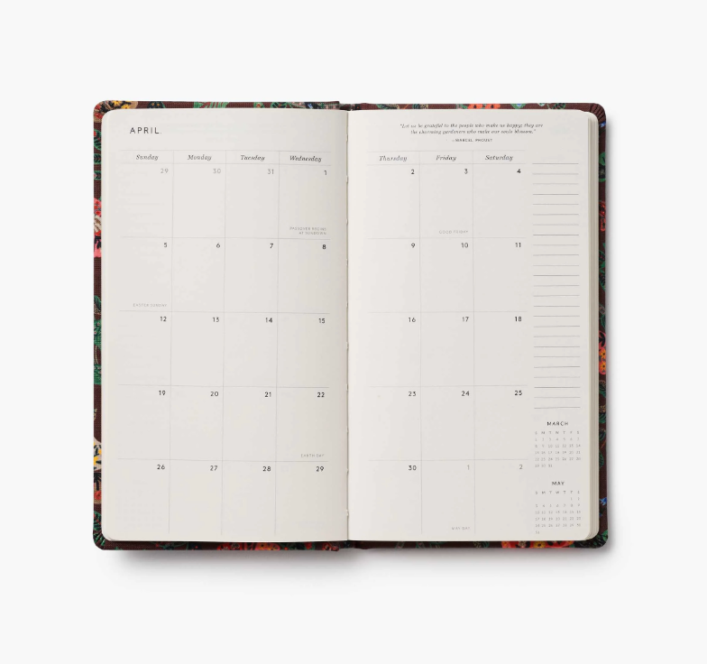 Rifle Paper Co - 2026 Weekly Hardcover Pocket Planner - Gracie